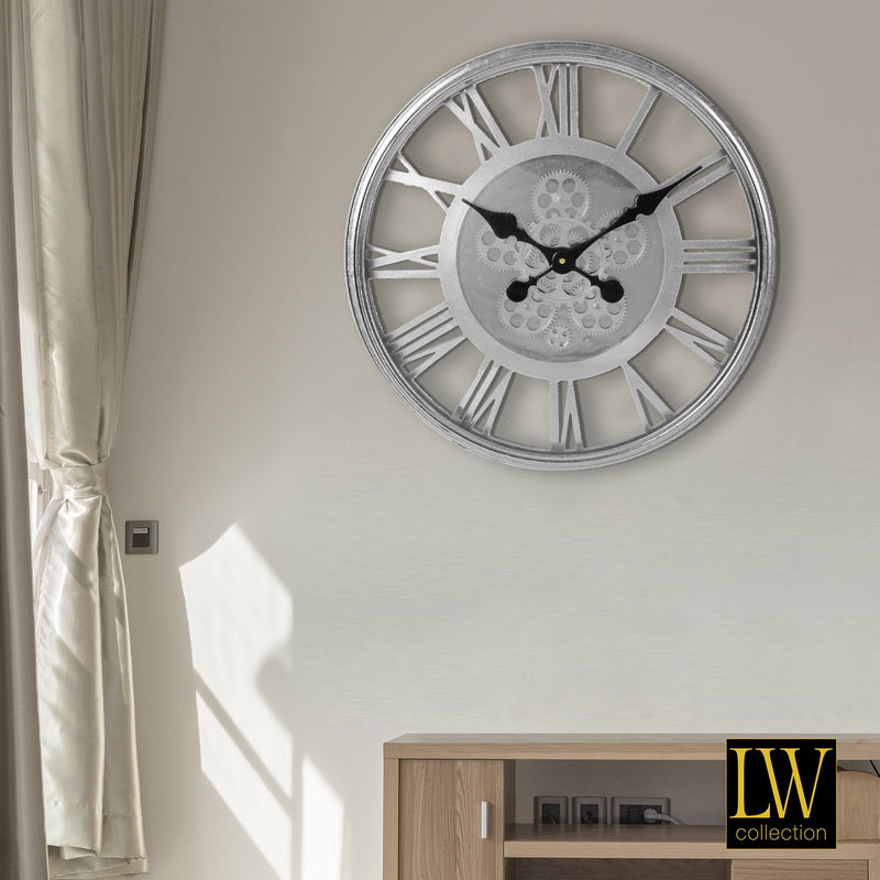Clock Victoria Silver 53cm