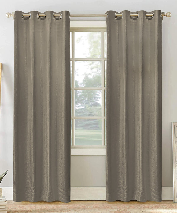 Curtains Taupe Chenille Ready 140x175cm