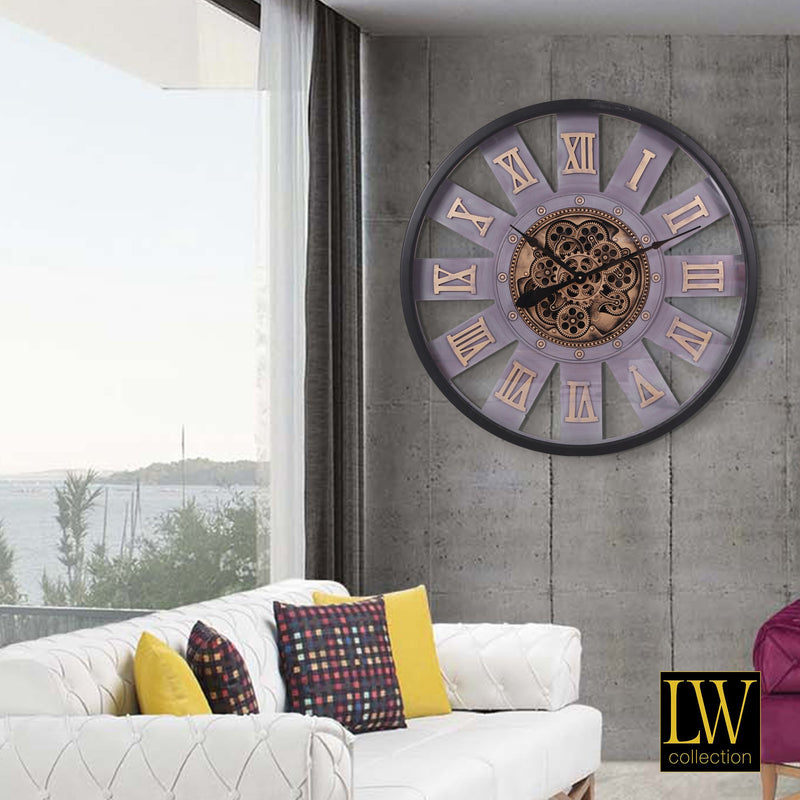 Horloge Adela noire 80cm