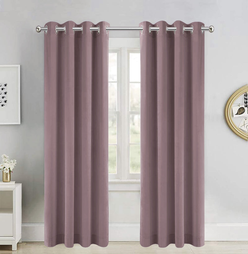 Curtains Pink Velvet Ready to use 140x175cm