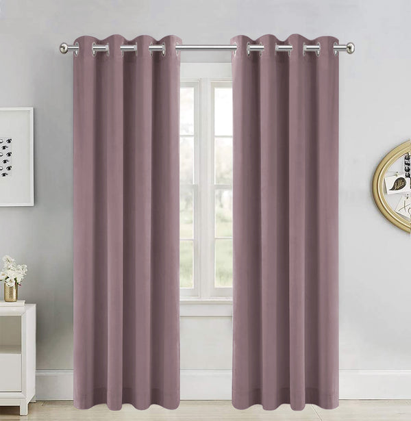 Curtains Pink Velvet Ready-made 290x270cm