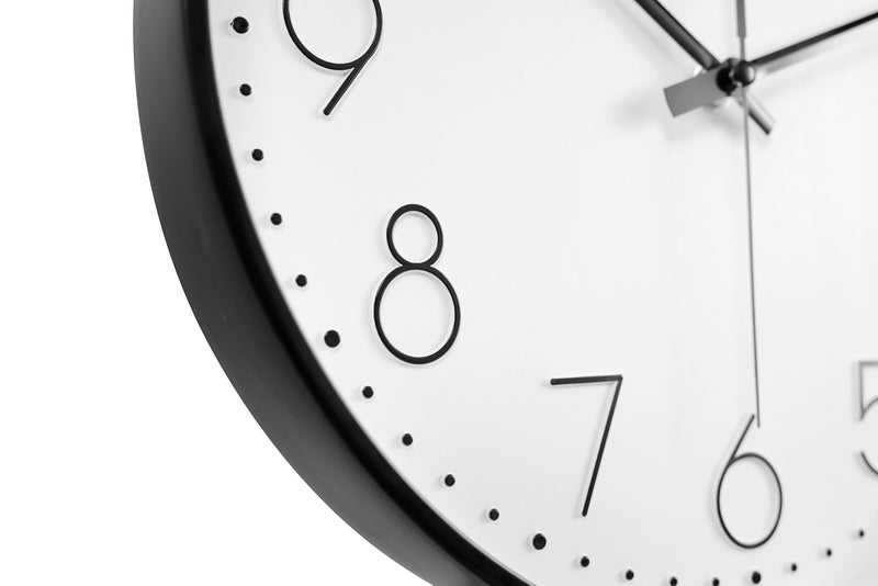 Horloge de cuisine Delon noir et blanc 30cm