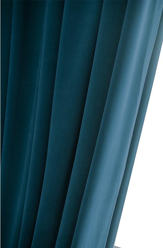 Curtains Dark Blue Velvet Ready-made 290x245cm