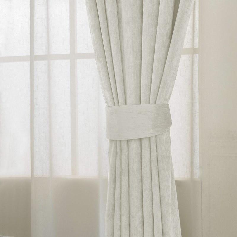 Curtains White Chenille Ready 140x270cm