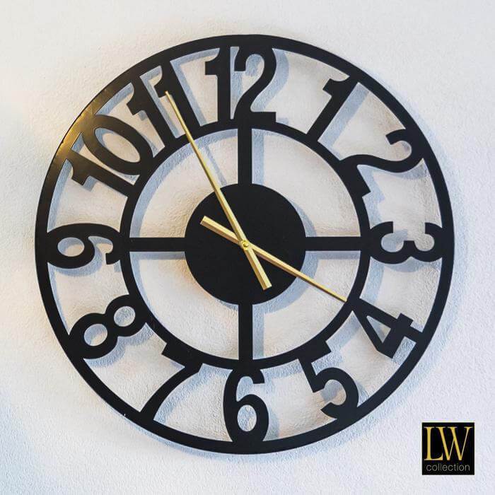 Horloge XL Jannah noire 80cm