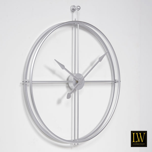 Clock XL Alberto silver 80cm