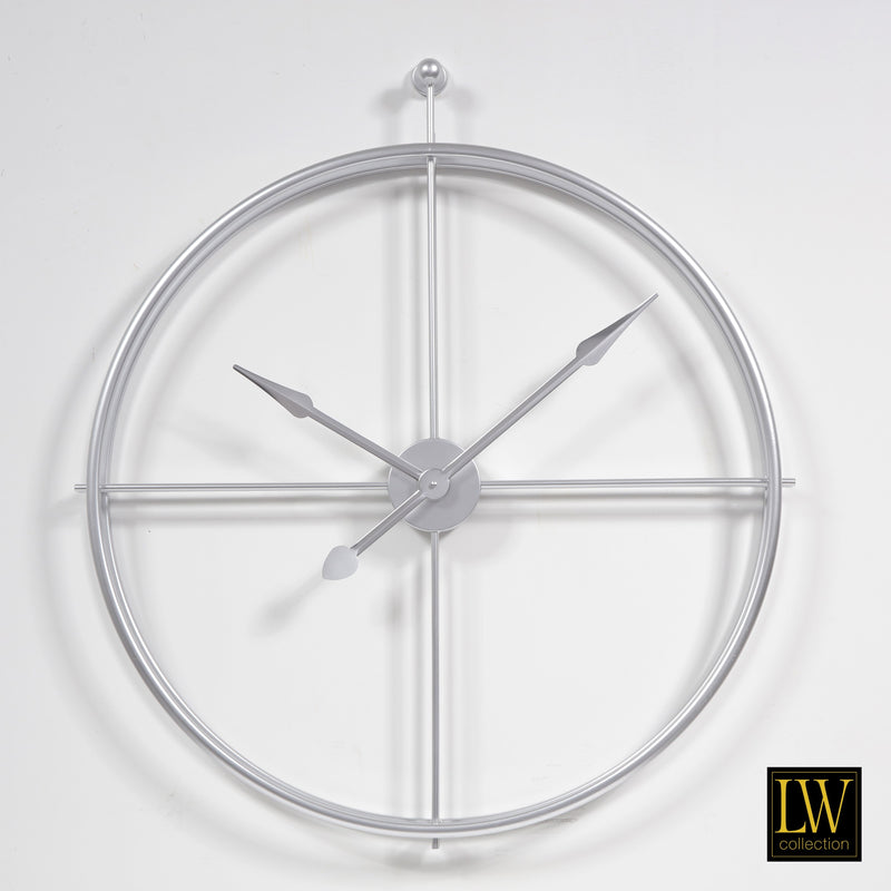 Horloge XL Alberto argent 80cm