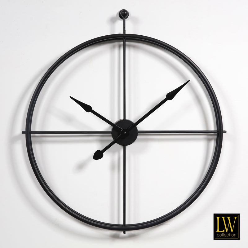 Uhr XL Alberto schwarz 80cm