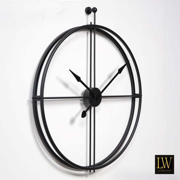 Clock XL Alberto black 80cm