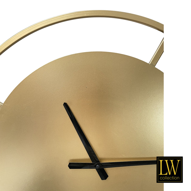 Wandklok Danial goud 80cm - Wandklok modern - Stil uurwerk - Industriële wandklok