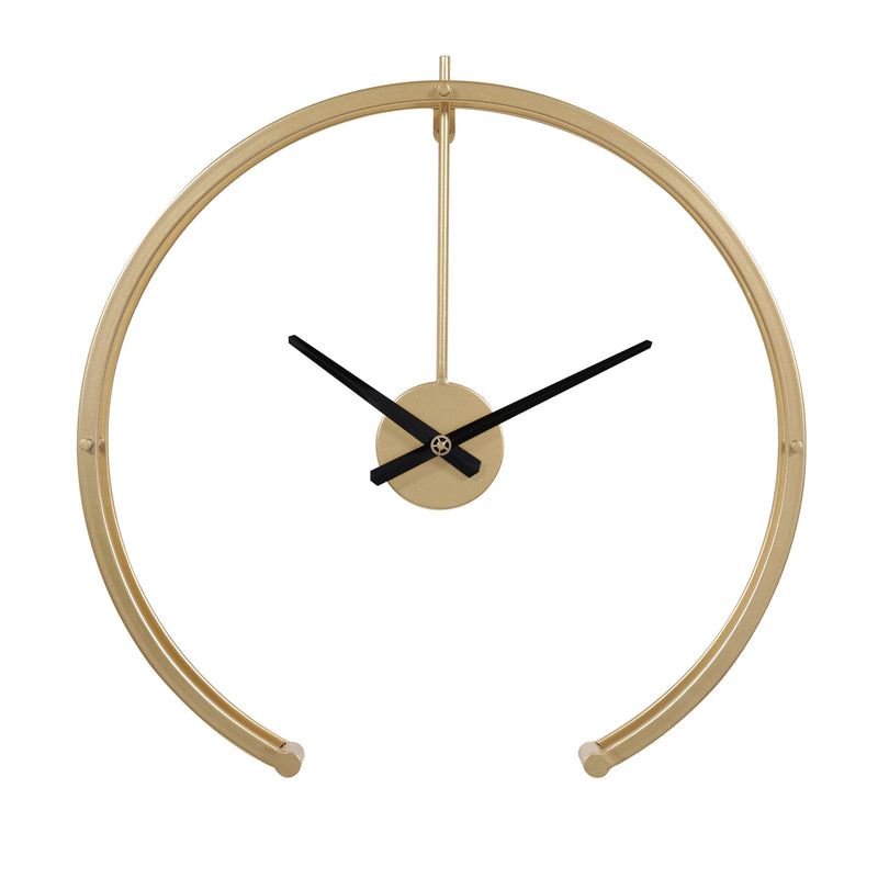 Wanduhr Denzel gold 82cm - Wanduhr Modern - Leises Uhrwerk - Industrielle Wanduhr