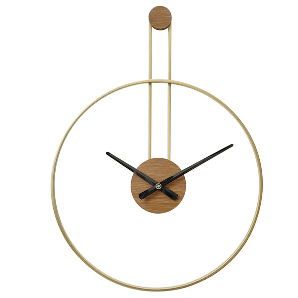 Wandklok Fargo goud 55cm - Wandklok modern - Stil uurwerk - Industriële wandklok
