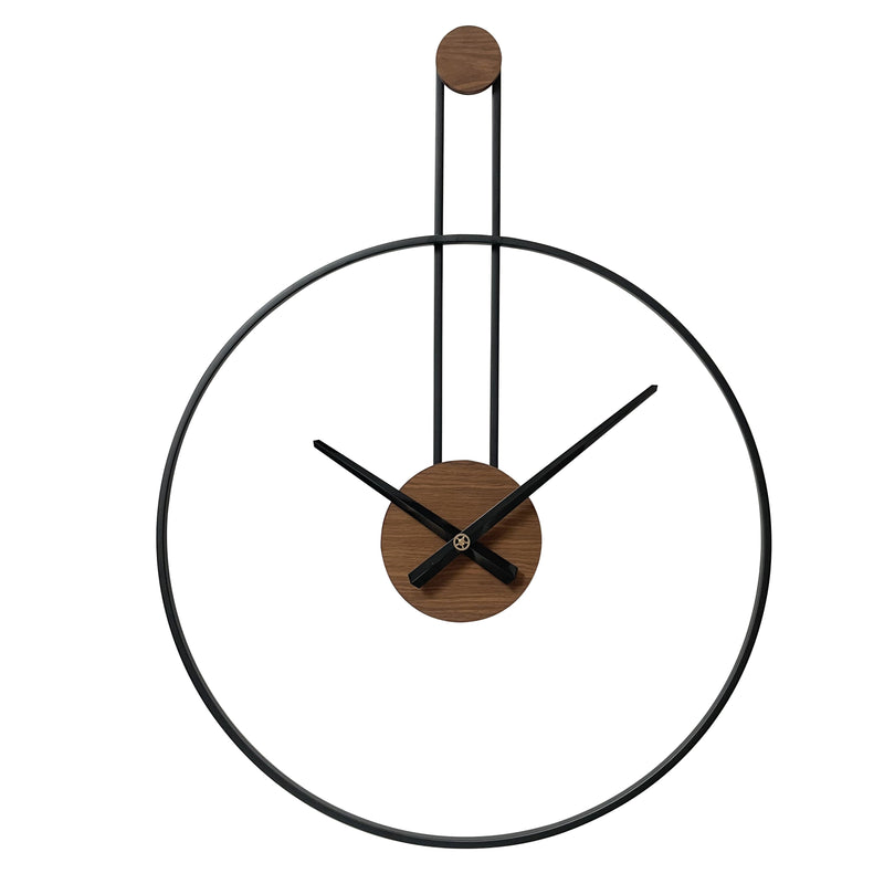 Wandklok Fargo zwart 55cm - Wandklok modern - Stil uurwerk - Industriële wandklok