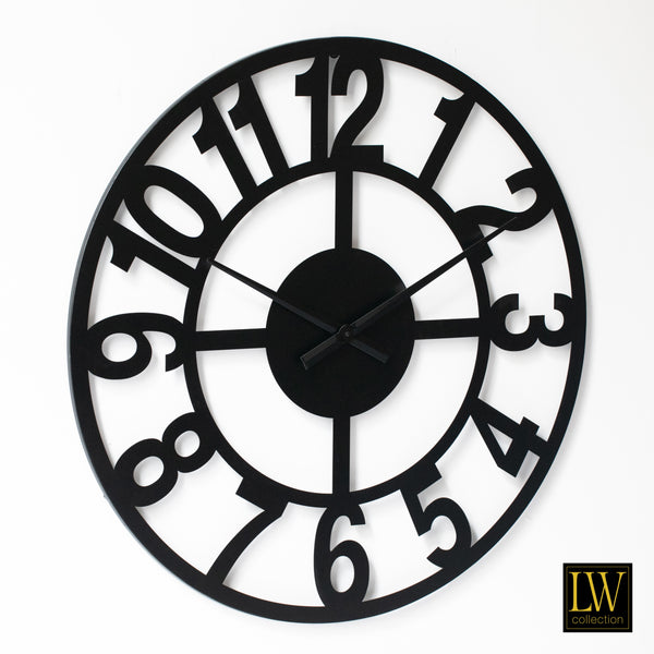 Horloge Jannah noire 80cm