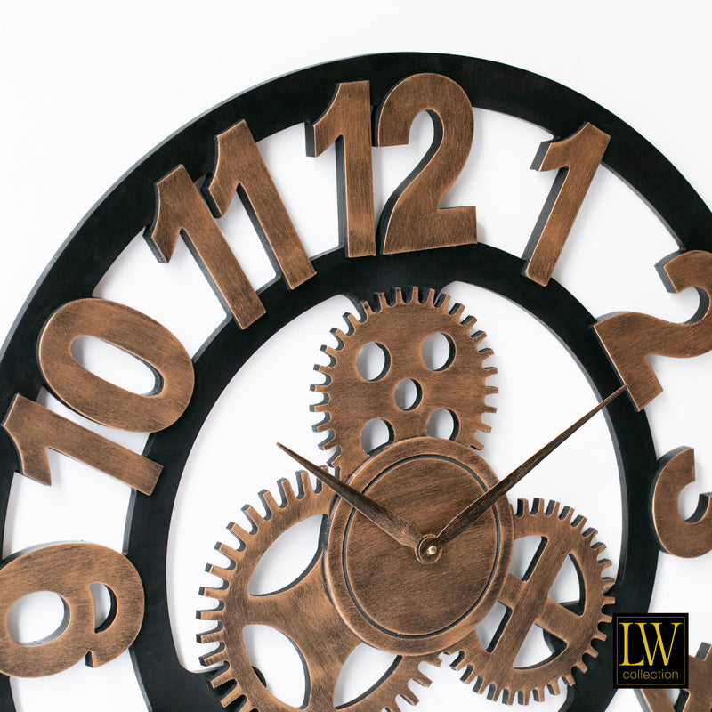 Clock XL Levi bronze numbers 80cm