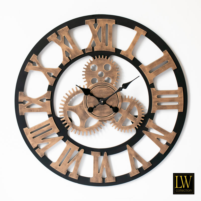 Horloge XL Levi bronze grec 80cm