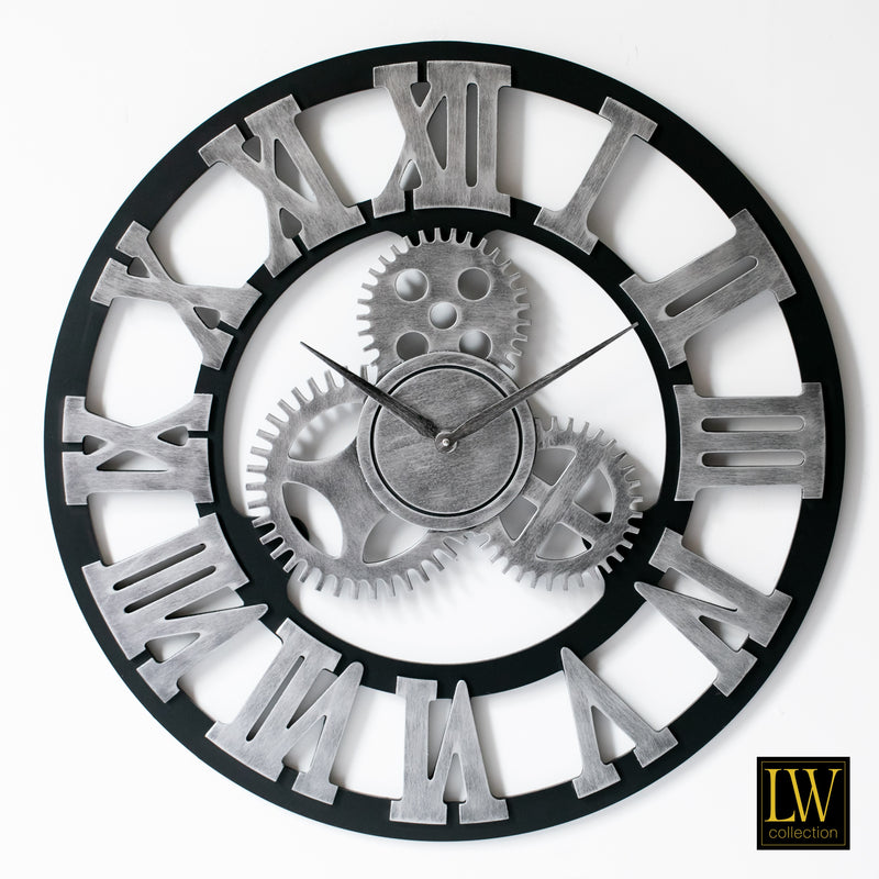 Horloge XL Levi gris grec 80cm