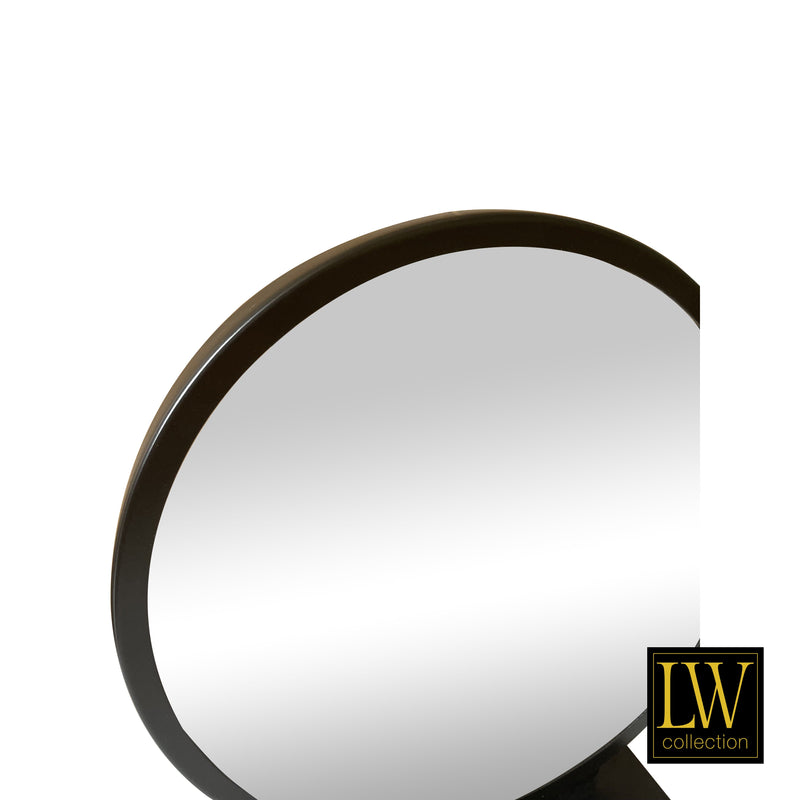 Miroir de table noir 30x32 cm métal