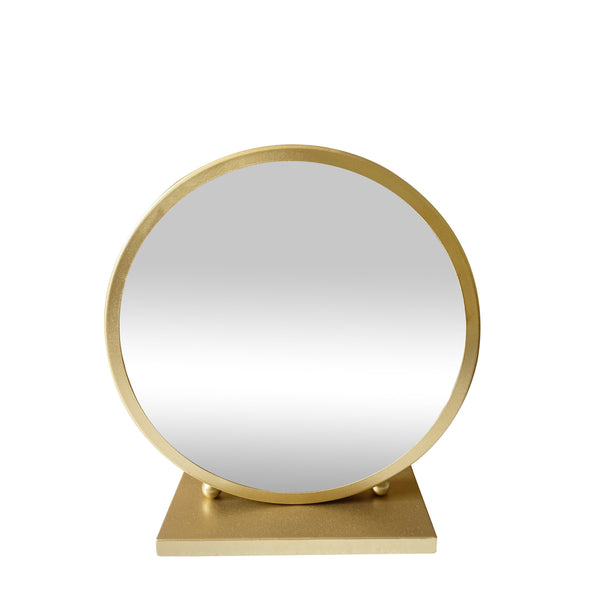 Tafel spiegel goud 30x32 cm metaal