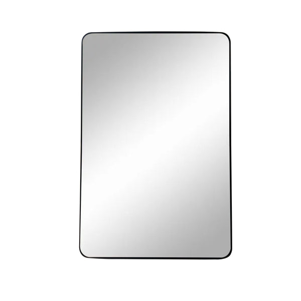 Wall mirror black rectangle 61x91 cm metal