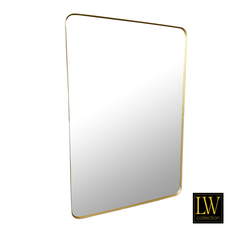 Miroir mural doré rectangle 61x91 cm métal