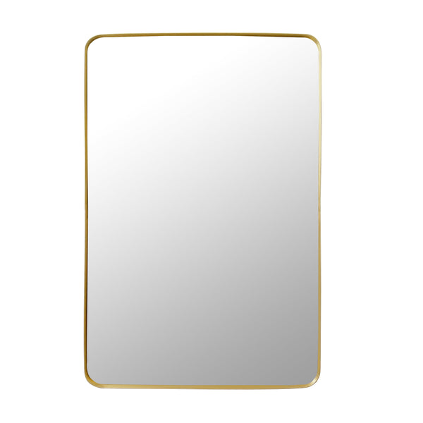 Wall mirror gold rectangle 61x91 cm metal