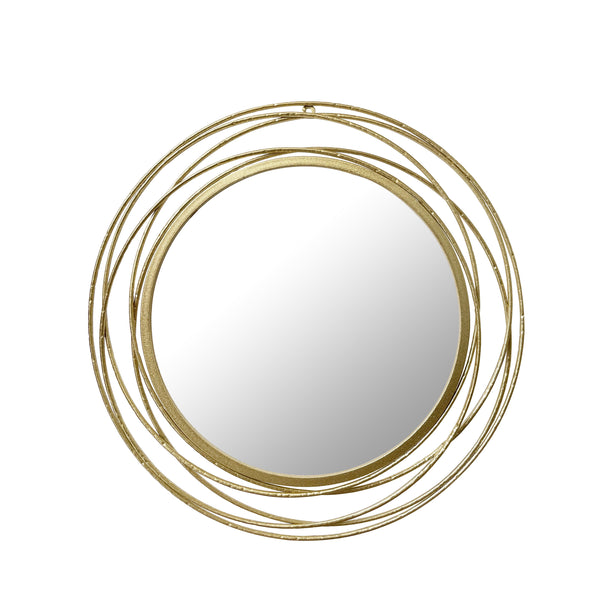 Wall mirror gold round 60x60 cm metal