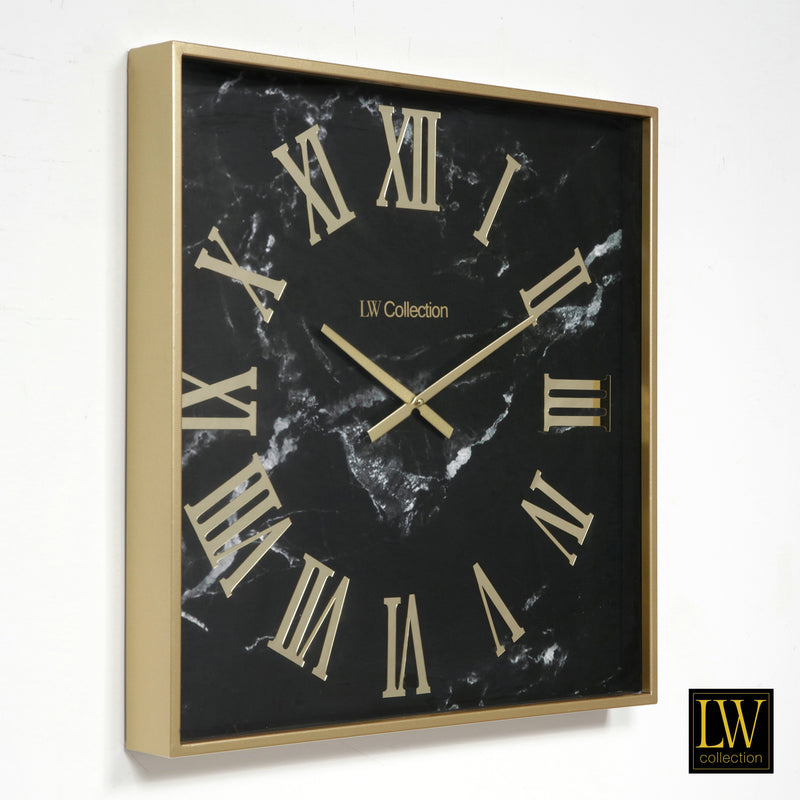 Uhr Malia Schwarzgold 60cm