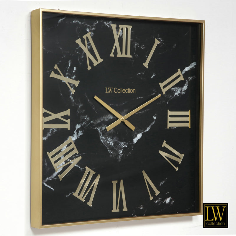 Uhr Malia Schwarzgold 80cm