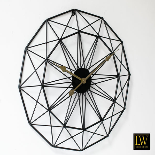 Wall clock Megan black 60cm