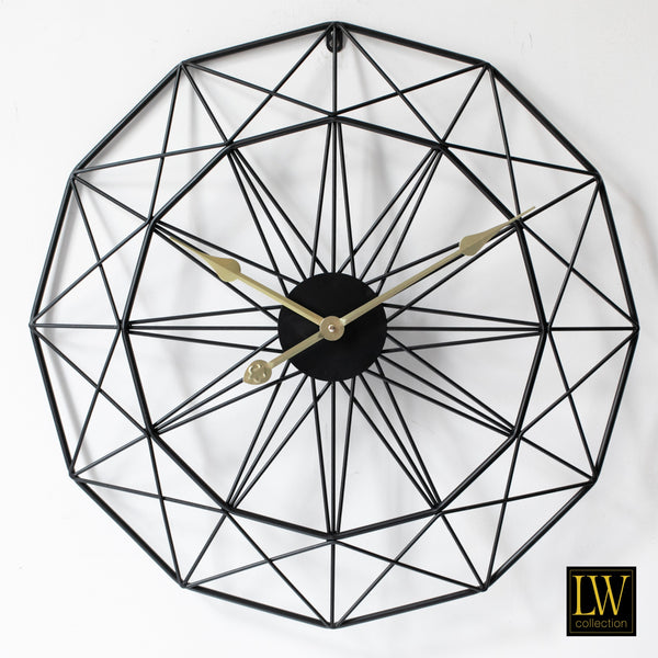 Wall clock Megan black 60cm