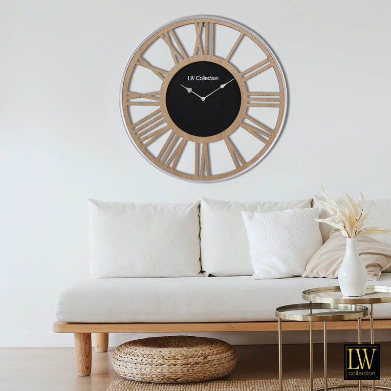 Clock Myrella wood 60cm