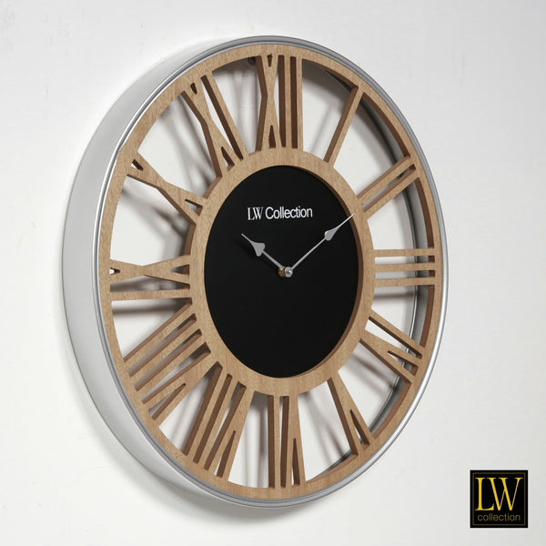 Clock Myrella wood 80cm