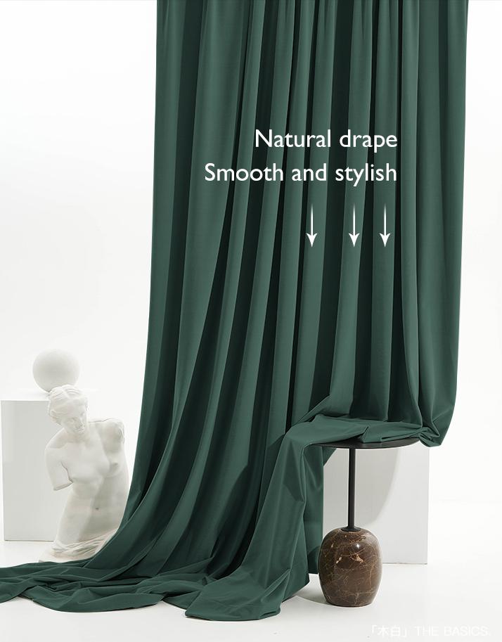 Curtains Green Velvet Ready to use 140x175cm