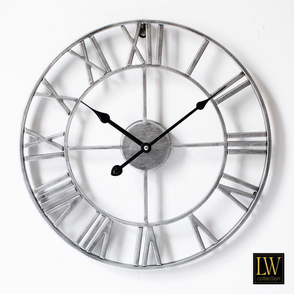 Horloge Olivier argent 40cm