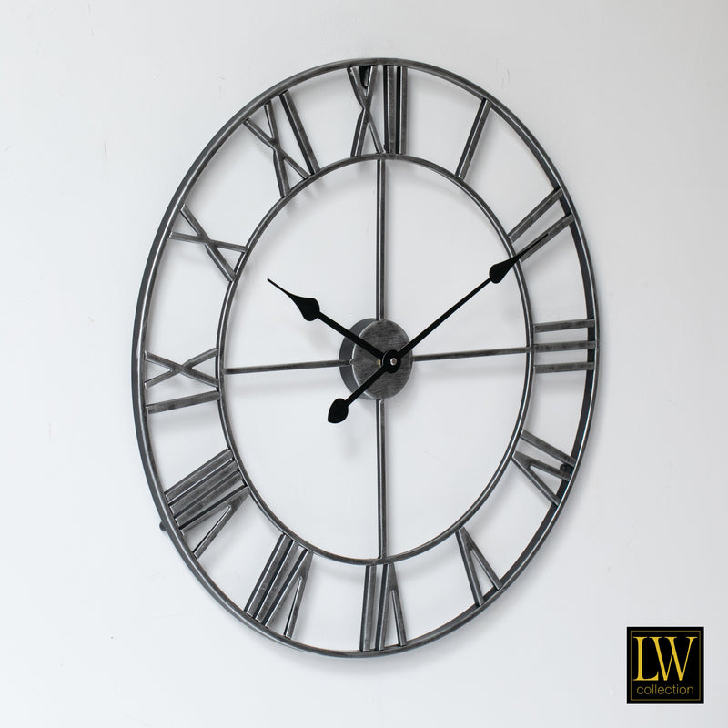 Horloge Olivier argent 60cm