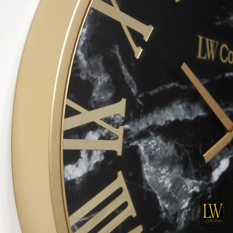 Horloge Sierra marbre doré 80cm