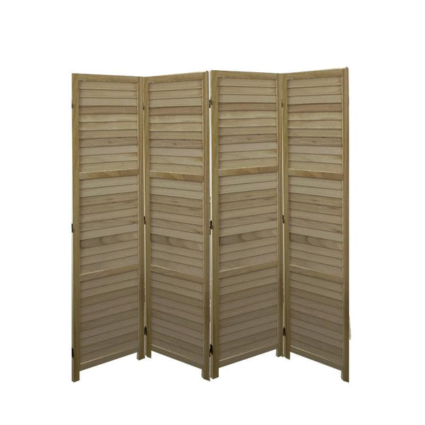 Room divider 4 panels Natural wood 170x160cm ready