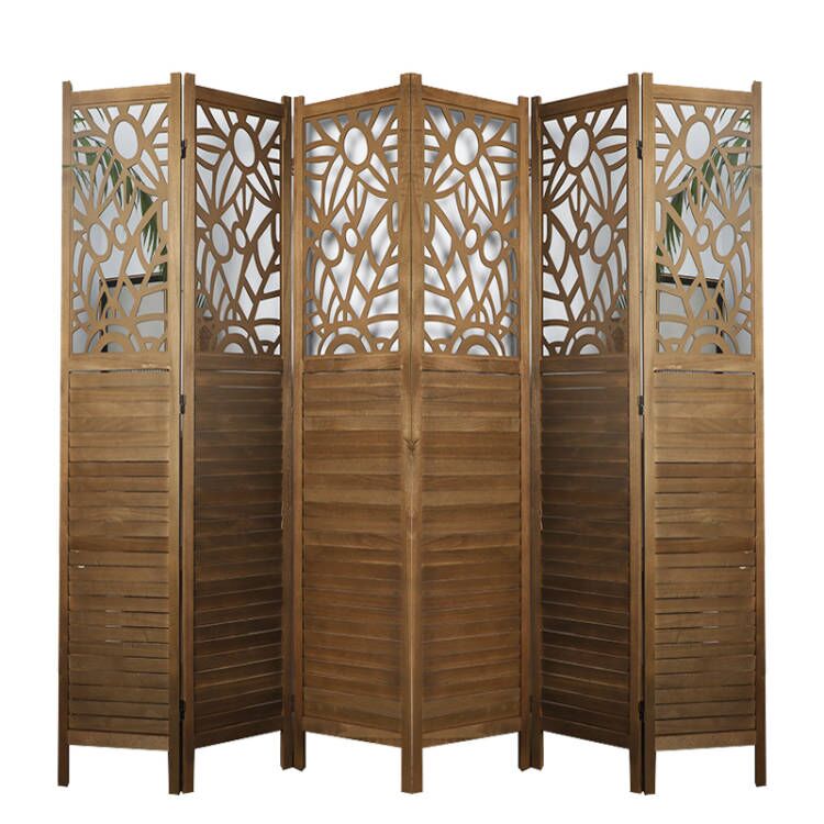 Room divider 6 panels brown 170X240CM - paravent - partition wall ready