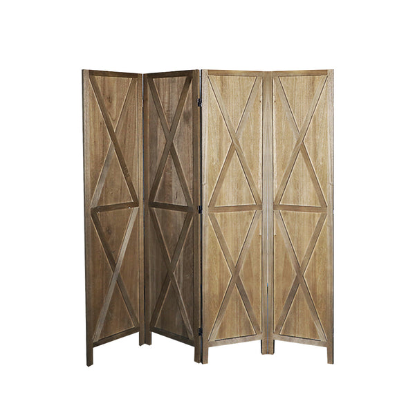 Room divider 4 panels brown 170X160CM - paravent - partition wall ready