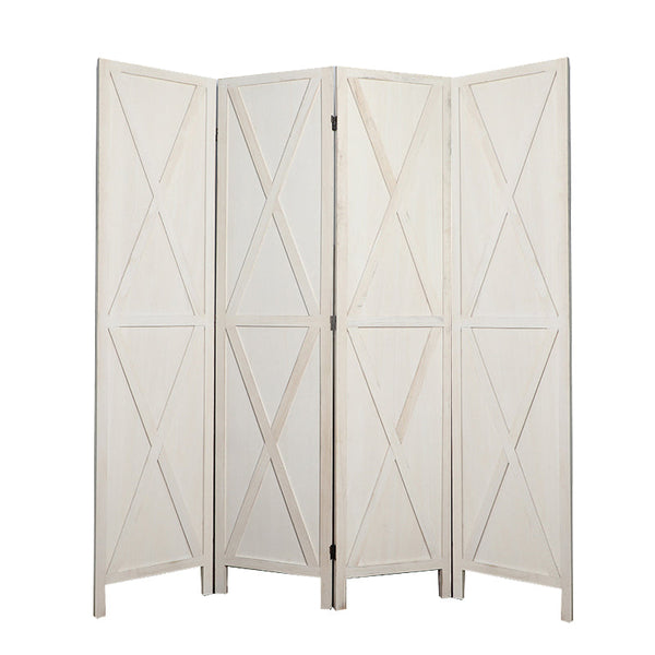 Room divider 4 panels white 170X160CM - paravent - partition wall ready