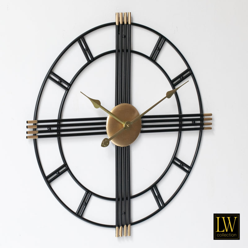 Uhr William schwarz 60cm