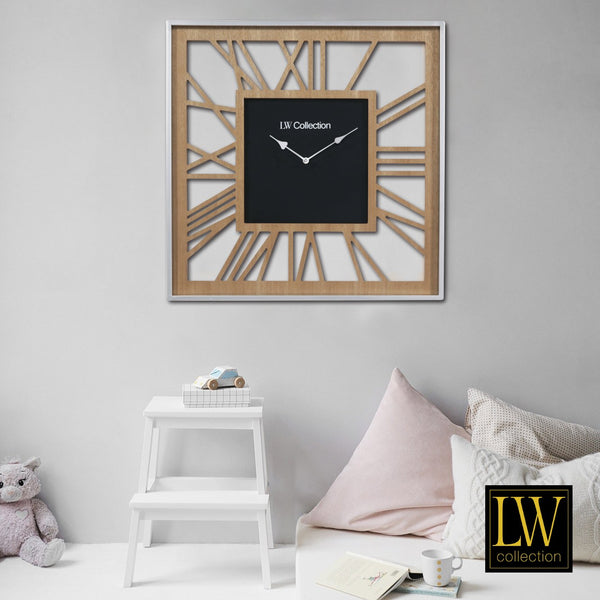 Clock Zayden wood 80cm