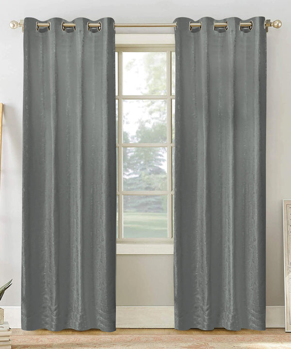 Curtains Gray Chenille Ready-made 290x270cm