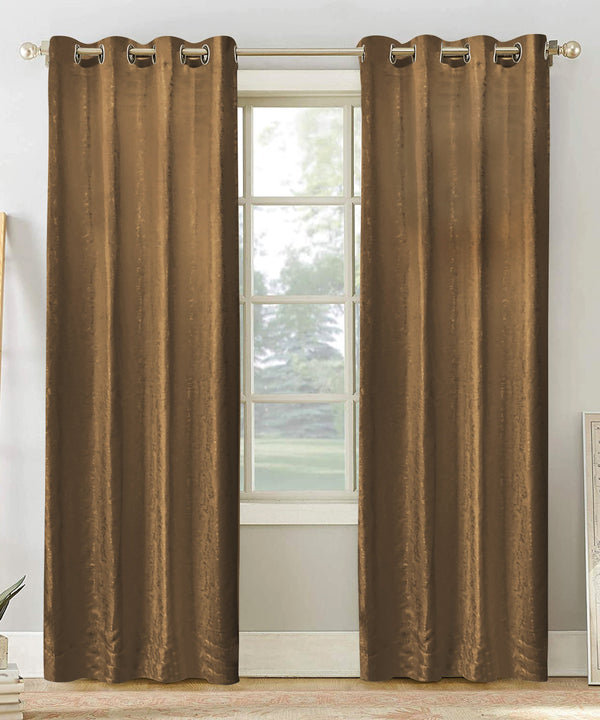Curtains Brown Chenille Ready 140x270cm
