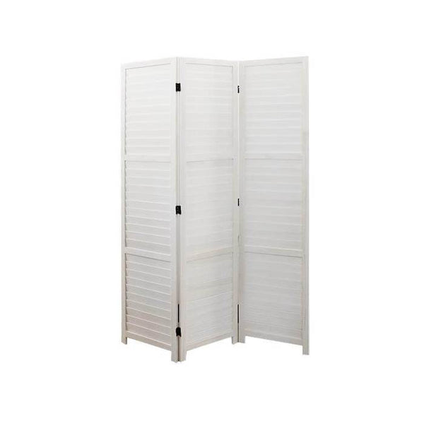 Room divider 3 panels white wood 170x120cm ready